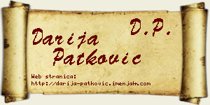Darija Patković vizit kartica